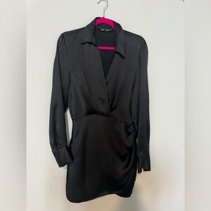 Zara Black Blazer with Pink Accents